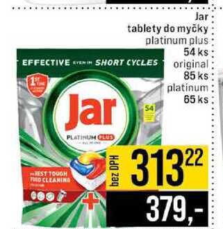 Jar tablety do myčky platinum plus 54 ks 