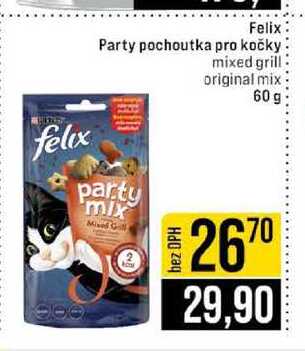 Felix Party pochoutka pro kočky mixed grill original mix 60g