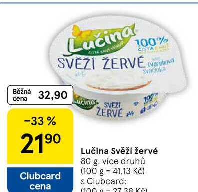 Lučina Svěží žervé, 80 g, více druhů  