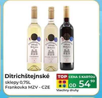 Ditrichštejnské sklepy 0,75L Frankovka MZV - CZE