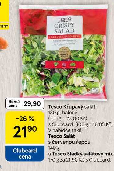 Tesco Křupavý salát, 130 g 