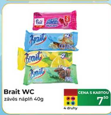 Brait WC závěs náplň 40g