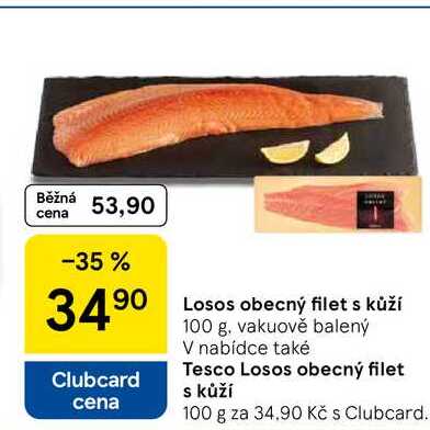 Losos obecný filet s kůží, 100 g