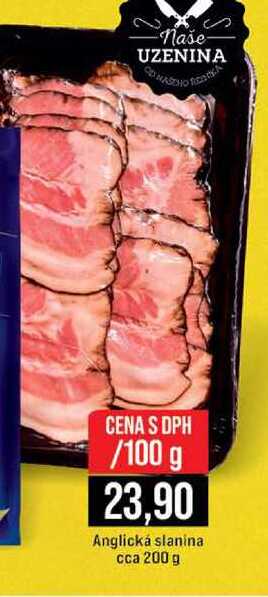 Anglická slanina cca 200 g 100g