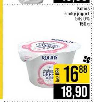 Kolios řecký jogurt bily 0% 150 g