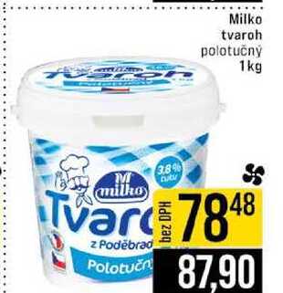 Milko tvaroh polotučný 1kg 