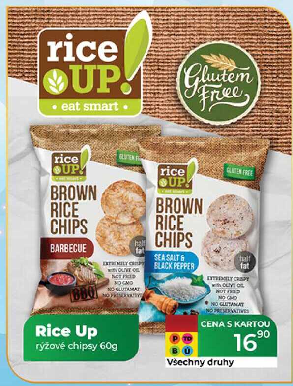 Rice Up rýžové chipsy 60g