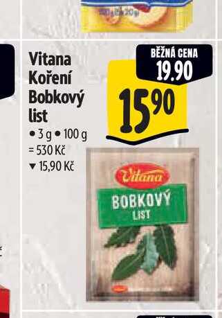 Vitana Koření Bobkový list 3g  
