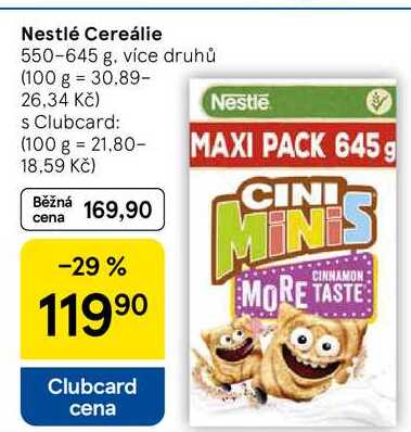 Nestlé Cereálie, 550-645 g, více druhů  