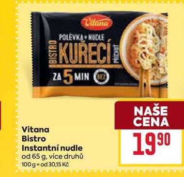 Vitana Bistro Instantní nudle od 65 g