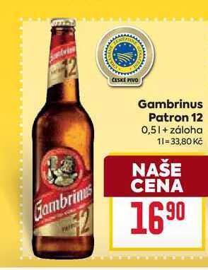 Gambrinus Patron 12 0,5l  v akci