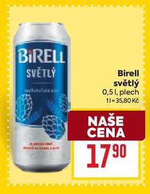 Birell světlý 0,51, plech