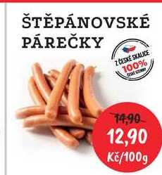 ŠTĚPÁNOVSKÉ PÁREČKY 100g 
