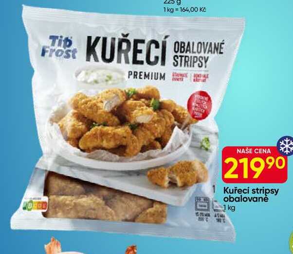Tip Frost Kuřecí stripsy obalované 1 kg 