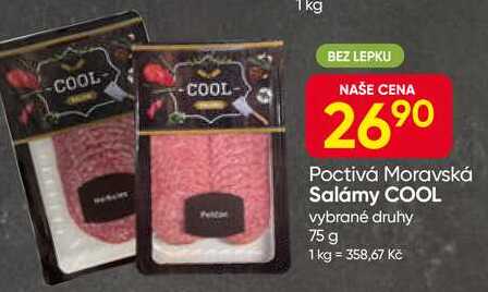 Moravská Salámy COOL vybrané druhy 75g 