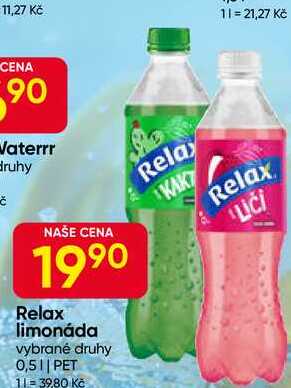 Relax limonáda vybrané druhy 0,5l
