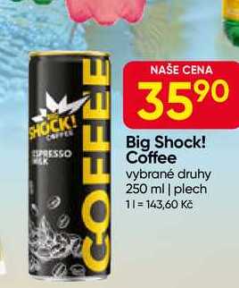 Big Shock! Coffee vybrané druhy 250 ml 