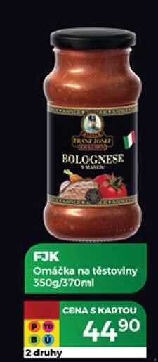 FJK Omáčka na těstoviny 350g/370ml