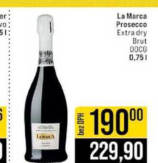 La Marca Prosecco Extra dry Brut DOCG 0,75l