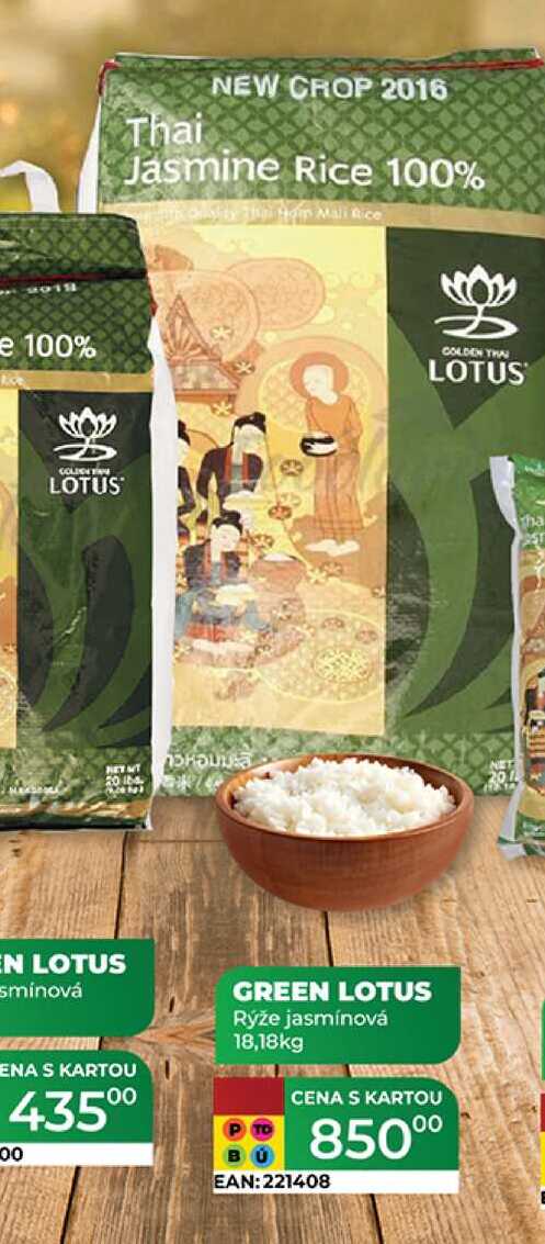 GREEN LOTUS Rýže jasmínová 18,18kg