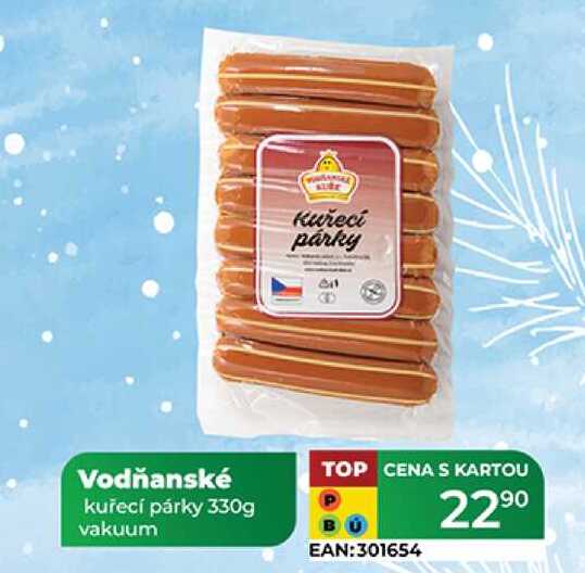 Vodňanské kuřecí párky 330g vakuum
