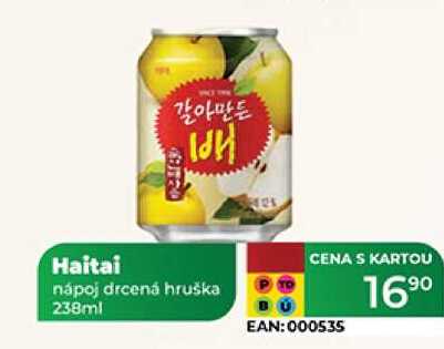 Haitai nápoj drcená hruška 238ml 
