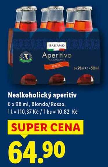 Nealkoholický aperitiv, 6x 98 ml