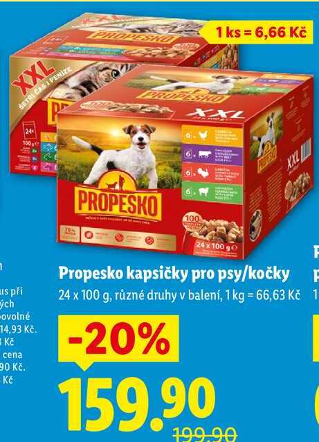 Propesko kapsičky pro psy/kočky, 24x 100 g