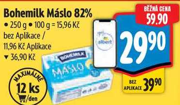 Bohemilk Máslo 82%, 250 g