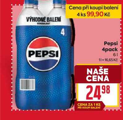 Pepsi 4pack 6l