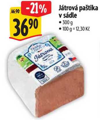 Játrová paštika v sádle, 300 g