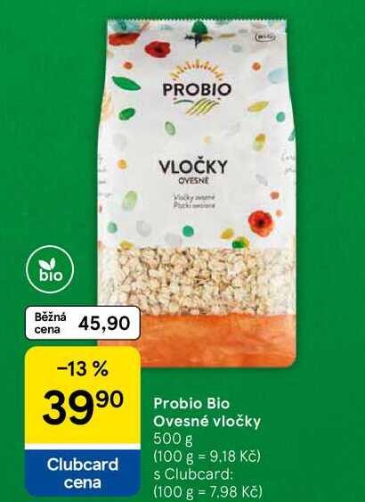 Probio Bio Ovesné vločky, 500 g