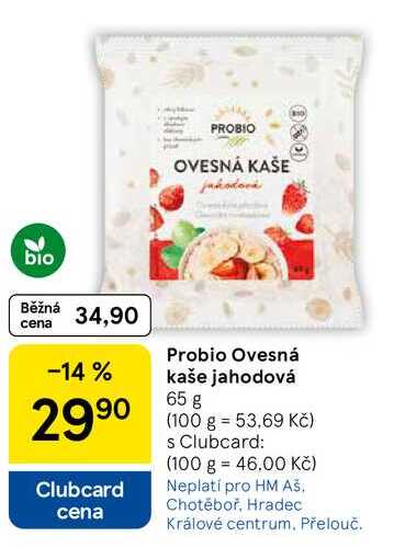 Probio Ovesná kaše jahodová, 65 g 