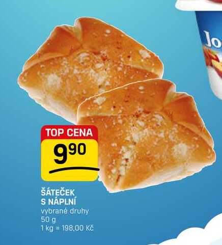 ŠÁTEČEK S NÁPLNÍ vybrané druhy 50 g 