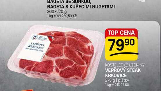 VEPŘOVÝ STEAK KRKOVICE 375 g