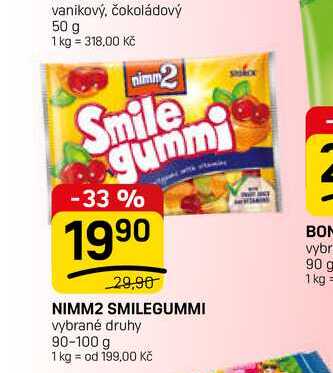 NIMM2 SMILEGUMMI vybrané druhy 90-100 g