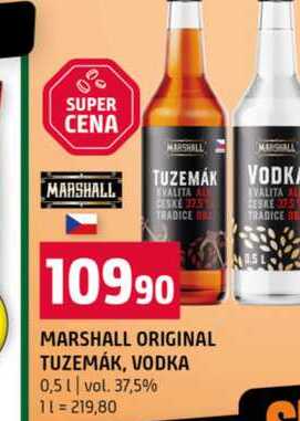MARSHALL ORIGINAL TUZEMÁK, VODKA 0,5l vol. 37,5%