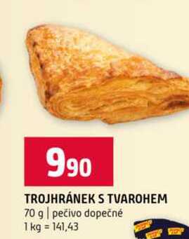 TROJHRÁNEK S TVAROHEM 70 g pečivo dopečné