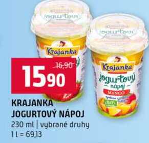 KRAJANKA JOGURTOVÝ NÁPOJ 230 ml vybrané druhy 