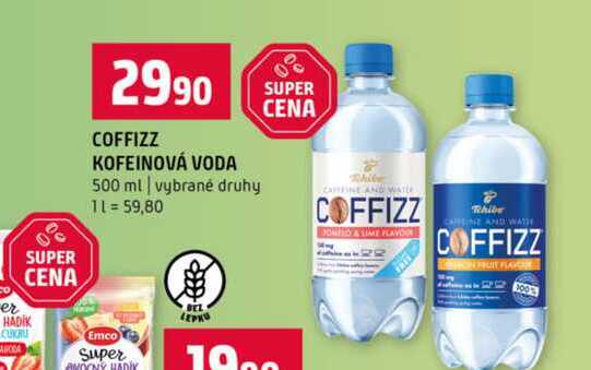 COFFIZZ KOFEINOVÁ VODA 500 ml vybrané druhy