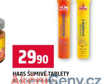 HAAS ŠUMIVÉ TABLETY 80 g vybrané druhy env.cz