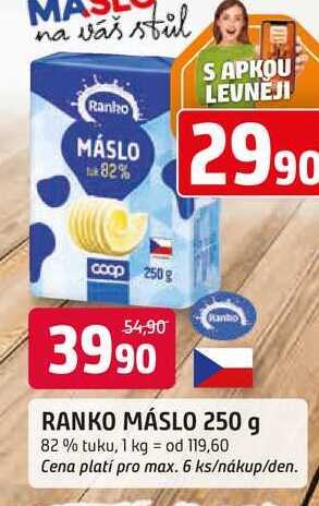 RANKO MÁSLO 250 g 82% tuku