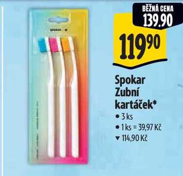 Spokar Zubní kartáček, 3 ks