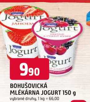 BOHUŠOVICKÁ MLÉKÁRNA JOGURT 150 g