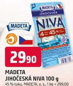 MADETA JIHOČESKÁ NIVA 100 g 45% tuku