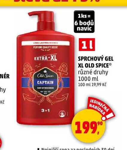 SPRCHOVÝ GEL XL OLD SPICE, 1000 ml 
