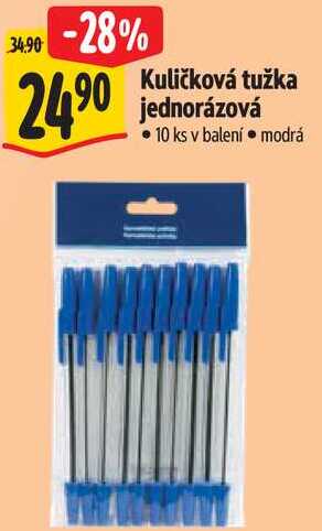 Kuličková tužka jednorázová, 10 ks 