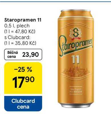 Staropramen 11, 0,5 l, plech 