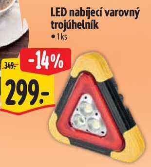 LED nabíjecí varovný trojúhelník 