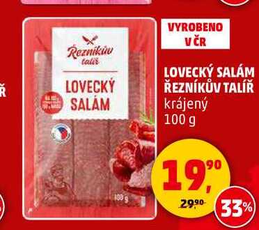 LOVECKÝ SALÁM ŘEZNÍKŮV TALÍŘ, 100 g